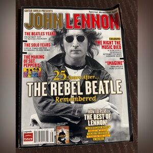 Vintage Guitar World John Lennon Magazine Cover